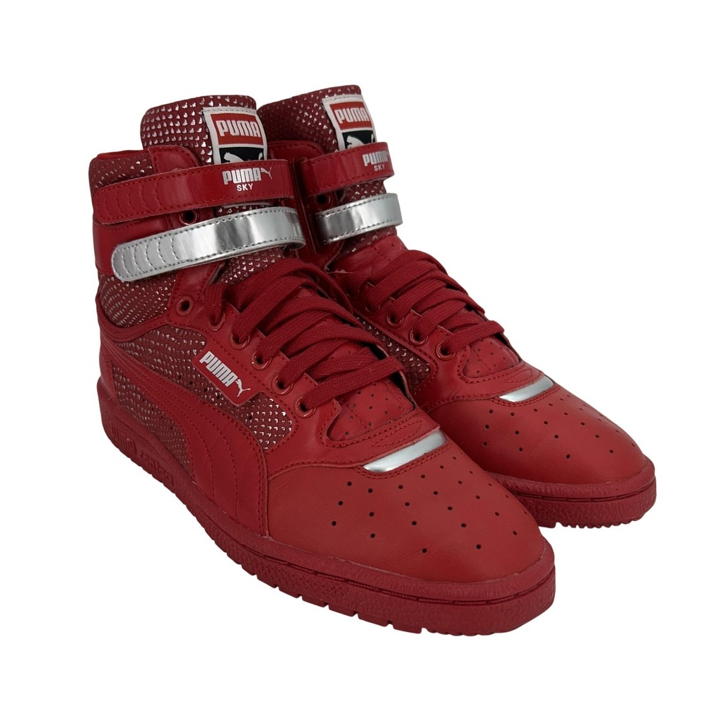PUMA Shoes Womens Size 9 Sky II Hi Futur Minimal High Top Sneakers Retro Red